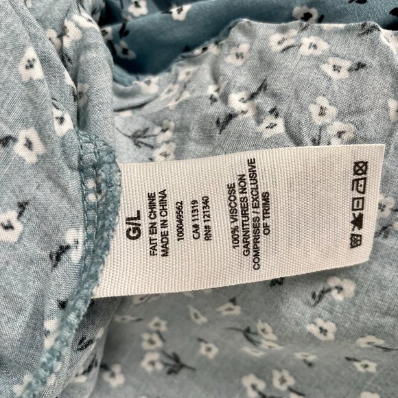 Garage - Jumpsuit - Size L - Light blue floral - EUC - Picture 4 of 4